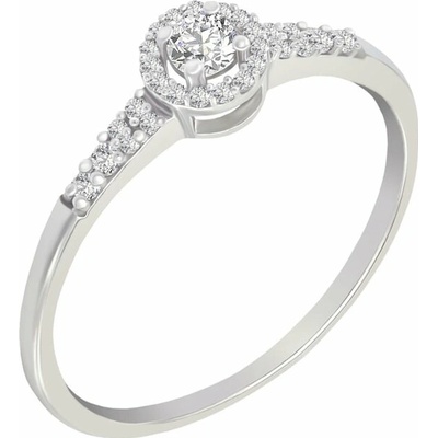 Eppi Zlatý halo prsten s lab grown diamanty Mourise R43204