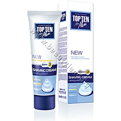 Top Ten for Men Крем Top Ten for Men Dynamic Shaving Cream Cooling Effect, p/n TT-160052 - Крем за бръснене за чувствителна кожа (TT-160052)