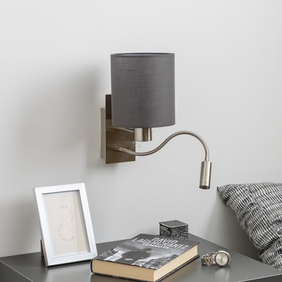 Brilagi - LED Аплик NUBILA 1xE27/25W/230V + LED/3W хром/антрацит (BG1556G)