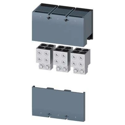 SIEMENS Bloková svorka Cu/Al kabely 4x(120 ÷ 300) mm2, kryt svorek, 3 ks, pro 3VA15, 3VA25 do 1000 A typ 3VA9603-0JJ44 3VA9603-0JJ44