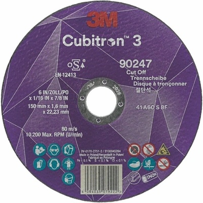 3M Cubitron Řezný kotouč 150 x 1,6 x 22,23 mm 90247