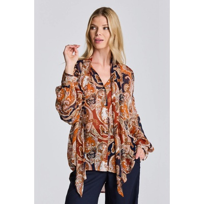 Gant D2. Paisley Bow blouse oranžová