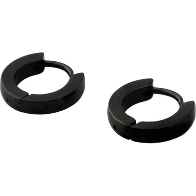 Sam's Artisans Náušnice Simple Black kruhy malé chirurgická oceľ INM004