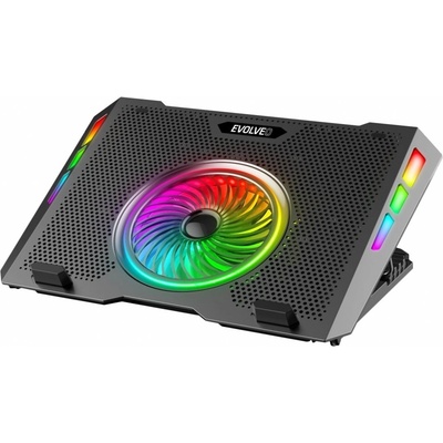 EVOLVEO Ania 16, chladicí podložka pod notebook, 1x ventilátor, RGB podsvícení