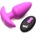 Bang! Rotating & Vibrating Silicone Butt Plug with Remote Purple