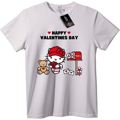 NOONEBRAND Тениска Hello Kitty Свети Валентин - 5XL, Black