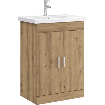 vidaXL Комплект мебели за баня Дъб артизан 61 x 40 x 84, 5 см (3404357)