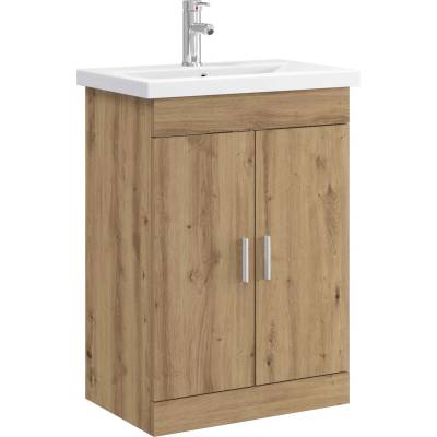 vidaXL Комплект мебели за баня Дъб артизан 61 x 40 x 84, 5 см (3404357)