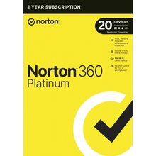 NORTON 360 PLATINUM 100 GB +VPN 1 lic. 20 lic. 12 mes.