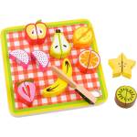 Tooky toys Дървени плодове за рязане, с таблa (TL040)