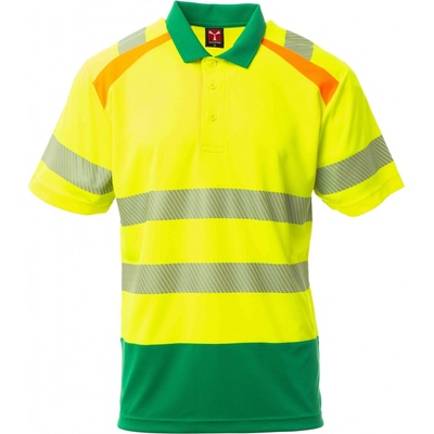 Payper LANE Reflexná polokošeľa žltá/tmavomodrá 4XL