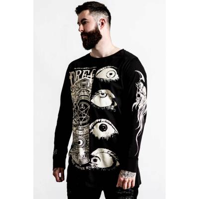 Killstar tričko Insomnia Longline Split-Top čierne