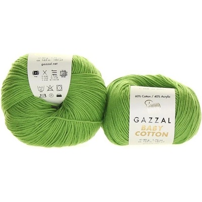 Příze Baby Cotton 3448 trávově zelená