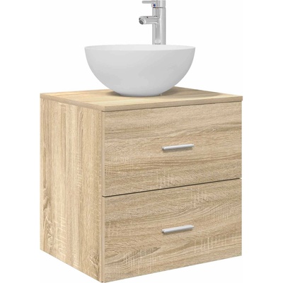 vidaXL Стенен мивка с шкаф Дъб сонома 49, 5 x 35 x 63 см (890256)