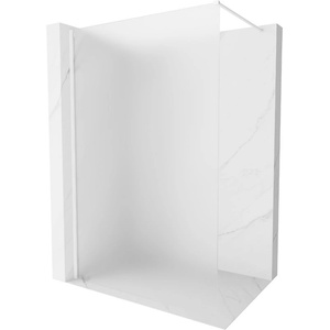 Mexen Kioto-X стена за душ Walk-in 150 x 200 см, матирана 10 мм, бяла - 800-150-101-20-30-X (800-150-101-20-30-X)