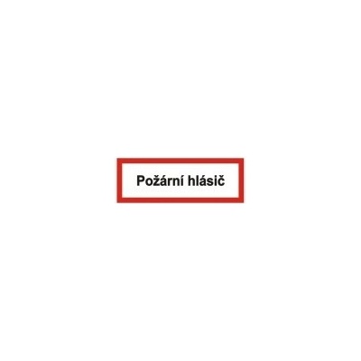 Tabulka - Požární hlásič 29,7 x 10,5 cm