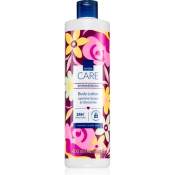 Avon Care Jasmine Scent & Glycerine блестящо мляко за нормална и суха кожа 400ml