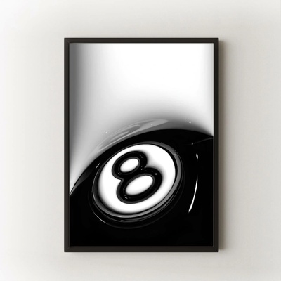 8ball Velikost: 70x100 cm, Rám: Černý