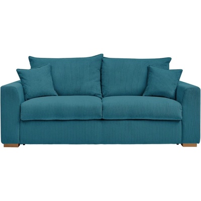 Bobochic Син разтегателен диван от рипсено кадифе 225 cm Augustin - Bobochic Paris (WT-WOII-3.5R-W_1 P482 N.MI)