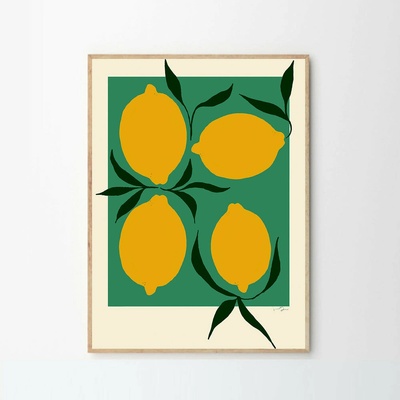 Moikka Plagát Green Lemon by Anna Mörner 50x70 cm
