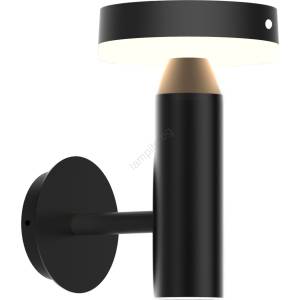 Polux Led соларен стенен фенер gwinea led/4, 5w/3, 7v ip44 черен с сензор (sa2198)