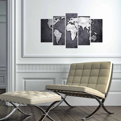 ASIR Nástěnné dekorační obrázky SVĚT 110 cm MDF