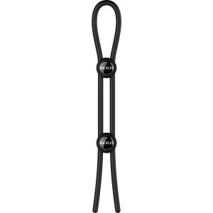 Nexus Forge Double Adjustable Lasso Silicone Cock Ring Black