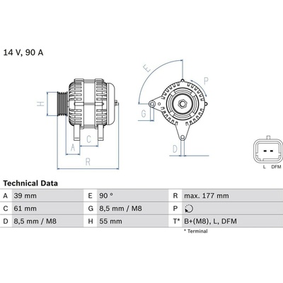 Generátor BOSCH 0 986 083 190 (0986083190)