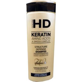 FARCOM HD шампоан за коса 400мл, keratin amino acids+omega complex, structure defense