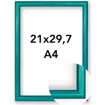 Fotorámeček Roma Rozměr: A4 - 21 x 29,7 cm, Barva: Tyrkysová, Typ zasklení: Plexi