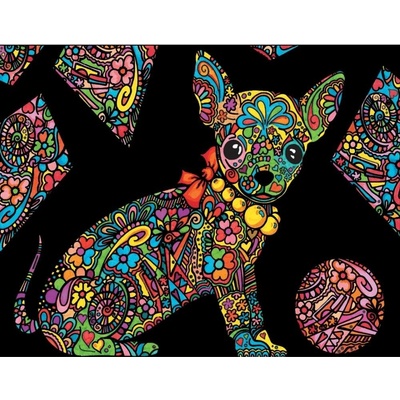 ColorVelvet Omaľovánky Zamatový obrázok Čivava