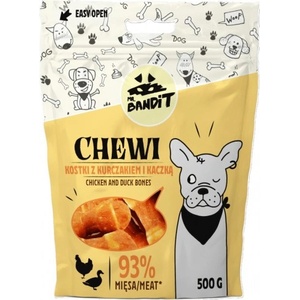 VetExpert Mr. Bandit CHEWI with chicken and duck bones - лакомство за кучета, кокали с пилешко и патешко месо, 500 гр - Полша