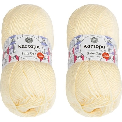 Bellatex SET 2ks Příze BABY ONE 100g / 250 m Vanilková