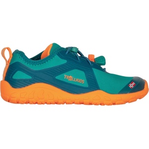 Trollkids Детски обувки barefoot Trollkids Kid's Skanden Barefoot Hiker Barefoot shoes - Sea Green / Lagoon Green / Sahara Sunset - размер 25 (EU) (702-5143-0411)