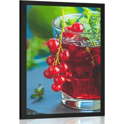 Plakát červený koktejl - 40x60 black