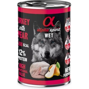 Alpha Spirit Dog Wet Turkey & Pear 400 г