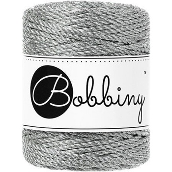 Bobbiny 3PLY Macramé Rope 3 mm 50 m Metallic Silver юта (TS-E057)