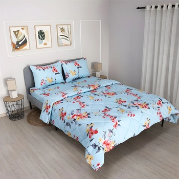 EmonaMall Единичен спален комплект с олекотена завивка EmonaMall Кари, 150/210см - Код S17978 (S17978-3800237625895)