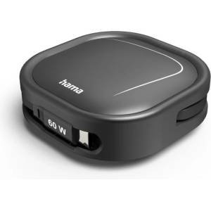 Hama Прибиращ се кабел за зареждане, usb-c - usb-c, 60 w, 1 м (201830) - tehnik