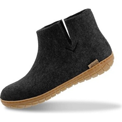Glerups Boot with natural rubber sole honey charcoal charcoal
