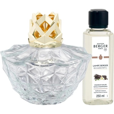 Maison Berger Paris Dárková sada katalytická lampa Kali transparentní + náplň Velkolepá vanilka 250 ml – Zboží Dáma