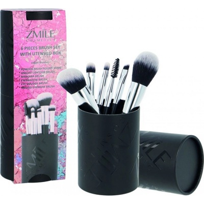 ZMILE COSMETICS Your Utensilo kosmetické štětce v tubě pro ženy kosmetické štětce 6 ks + pouzdro