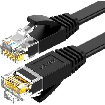 UGREEN Плосък Gigabit Ethernet RJ45 Cat 6 кабел - Ugreen Cat6 RJ45 Gigabit Flat Network Cable (200 см) (черен) (NW102 (50174))