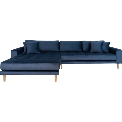 Nordic Living Limo Modrá sametová 290 cm levá – Sleviste.cz
