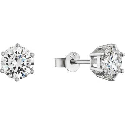 Evolution Group Cz Stříbrné náušnice MIA moissanite 7mm MIA 11M00002