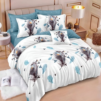 EmonaMall Двулицев спален комплект с два горни плика EmonaMall, 7 части - Модел S19038 (S19038)