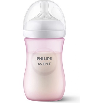 Philips шише Natural Response 3.0 - 260 мл, розов с биберон 1 м+