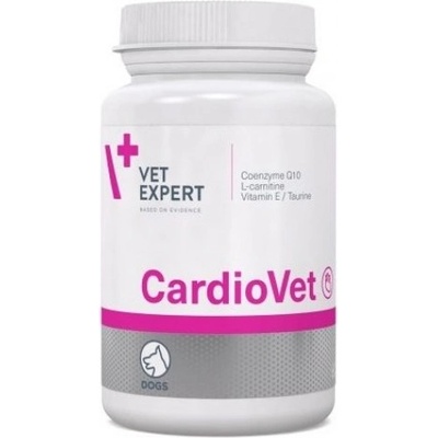 VetExpert CardioVet - хранителна добавка за кучета със сърдечна слабост, породена от дилативна кардиомиопатия и недостатъчност на клапите, 90 таблетки, Vet Expert - Полша