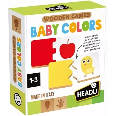 Headu Headu: Дървена Монтеcори образователна играчка за бебета - Цветове (MU62500)
