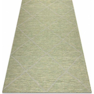 Nej-koberce Sizal Patio 3075 romby zelený/béžový
